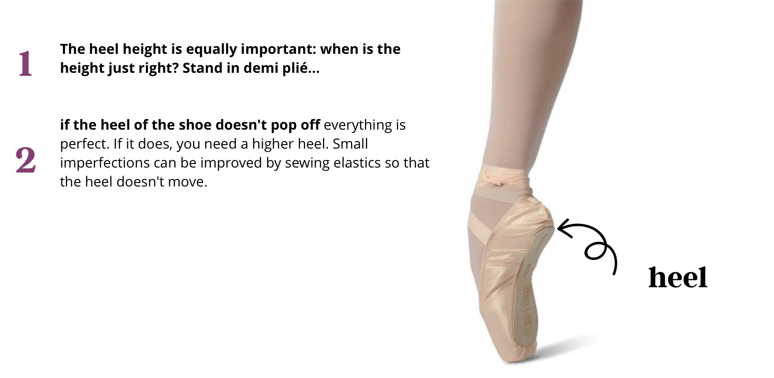 The anatomy of a pointe shoe - heel