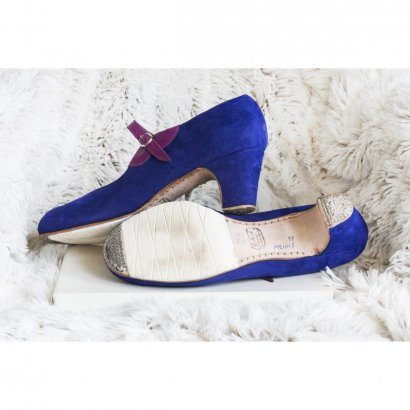 Gallardo Flamenco Shoes Professional Model Belén (Series A)  SUEDE LEATHER PURPLE No 42.5-1