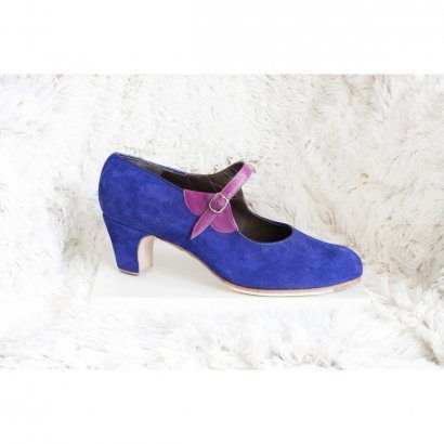 Gallardo Flamenco Shoes Professional Model Belén (Series A)  SUEDE LEATHER PURPLE No 42.5-