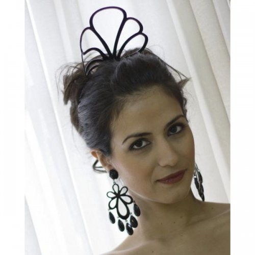 Peineta Flamenca: Acetato Negro – Model 1563-