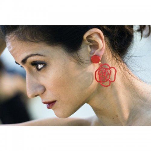 Flamenco Earrings Model La Rosa-3