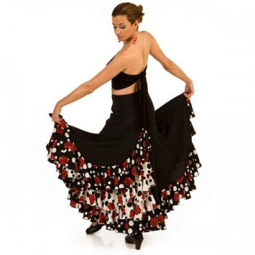 Flamenco Performance Skirt  Model CARACOLES-2