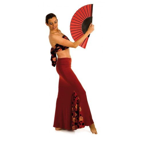 https://www.flamencista.com/Flamenco Skirt for Practice Sessions Model AZABACHE V