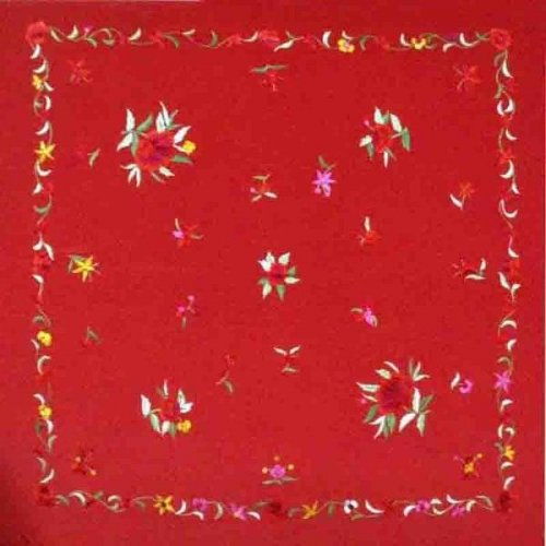 Flamenco Shawl Model 400-S Red Print-