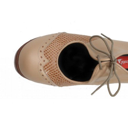 Zapatos Profesionales Modelo Chapin Serpiente  ¨a compás¨ Beige-