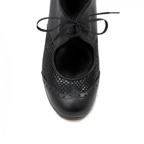 Professional Flamenco Shoes Model Chapin Serpiente  ¨a compás¨ Black-3