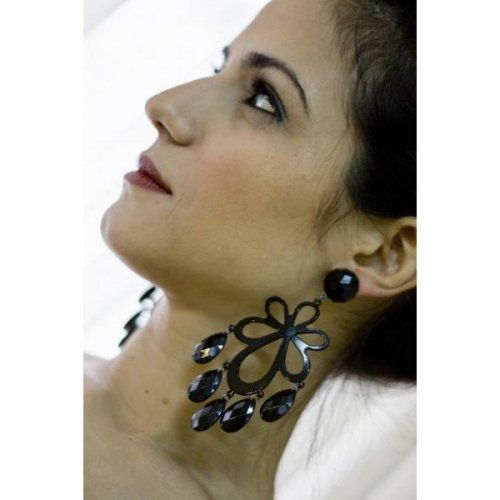 Flamenco Fan, Flower, Earrings + Free Brooch!-1