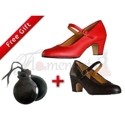 Zapatos de Flamenco y Castañuelas para principiantes + ¡Regalo gratis!-1